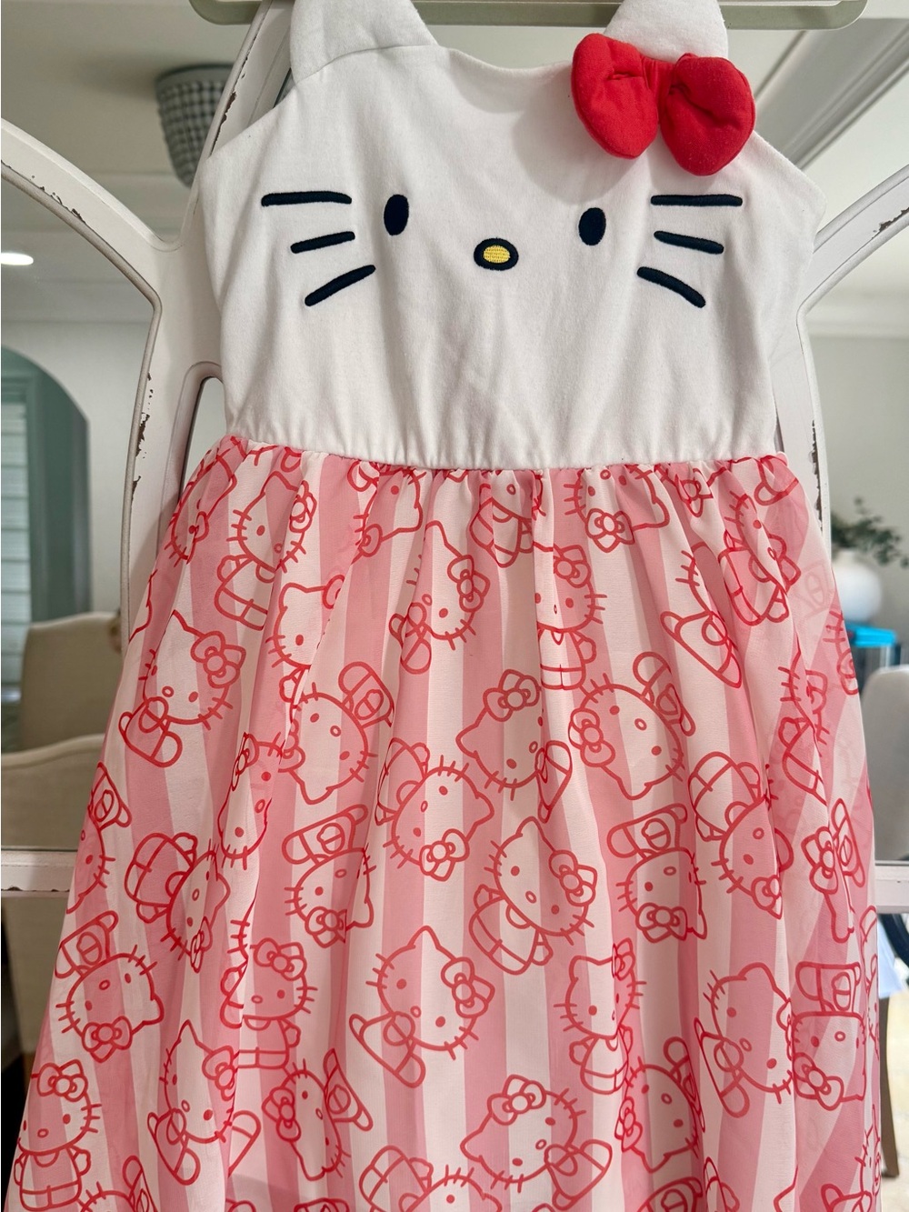 Hello Kitty White & Pink Girls' Character Dress
